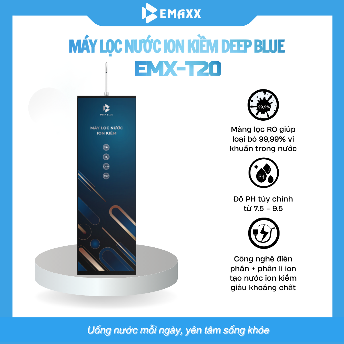 Máy lọc nước ion kiềm tủ đứng EMX-T20